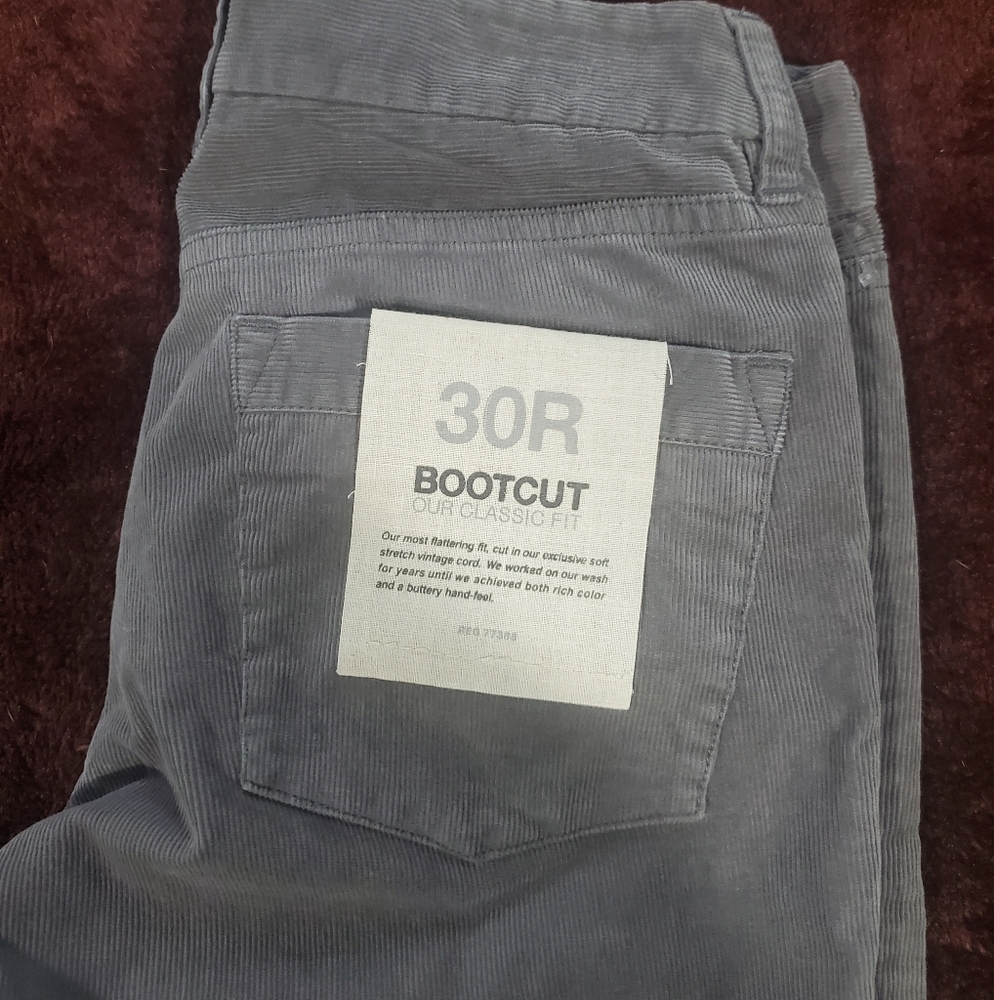 Bootcut Corduroy Women’s Jeans - Gray (30R)